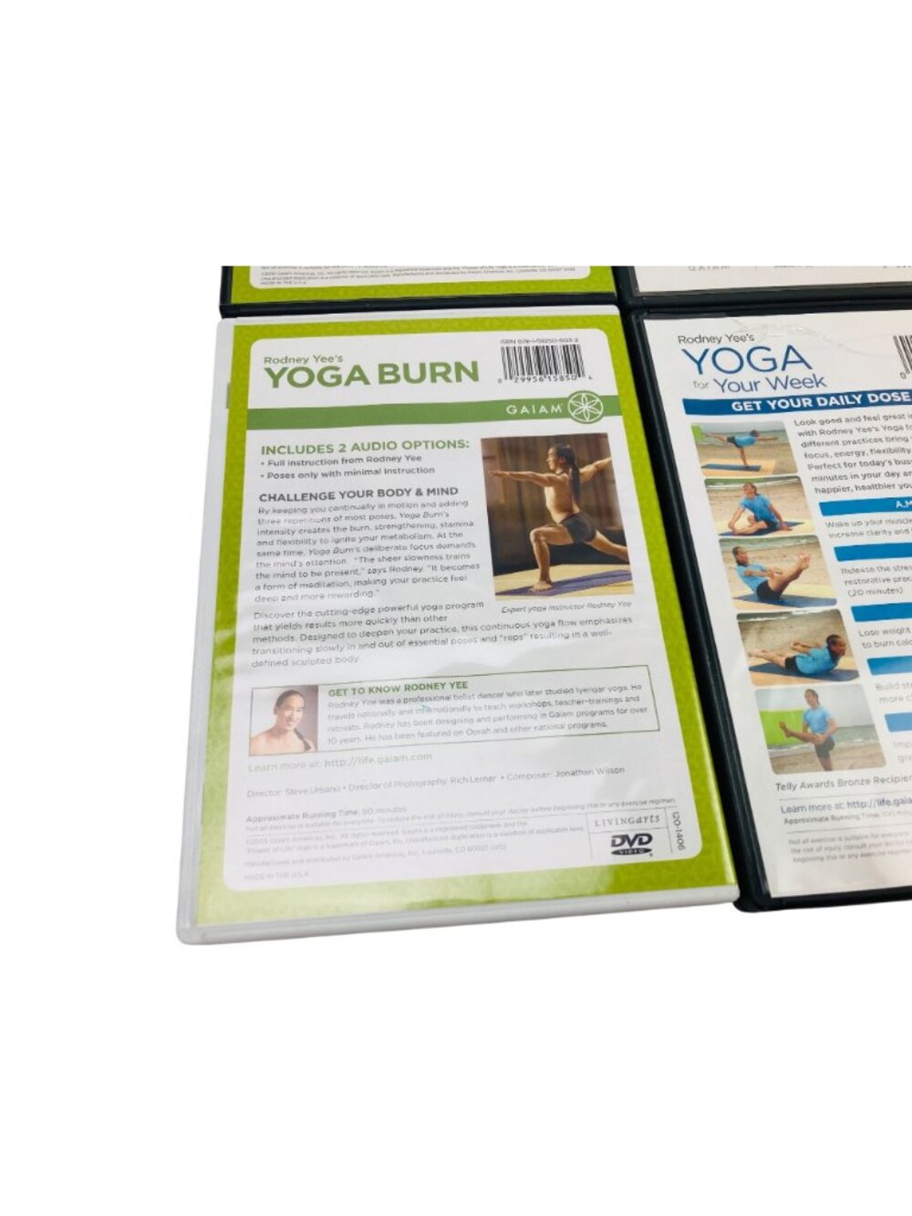 Rodney Yee Yoga DVD Lot of 4 Power Yoga, Burn, For Your Week, AM & PM Yoga - Picture 10 of 10